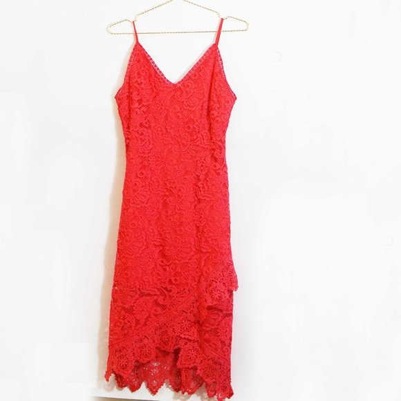 BB Dakota RSVP Rylee Lace Slip Dress in Pink 8 - Picture 2 of 5